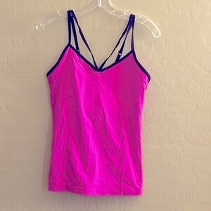 Lorna Jane hot pink sports bra tank